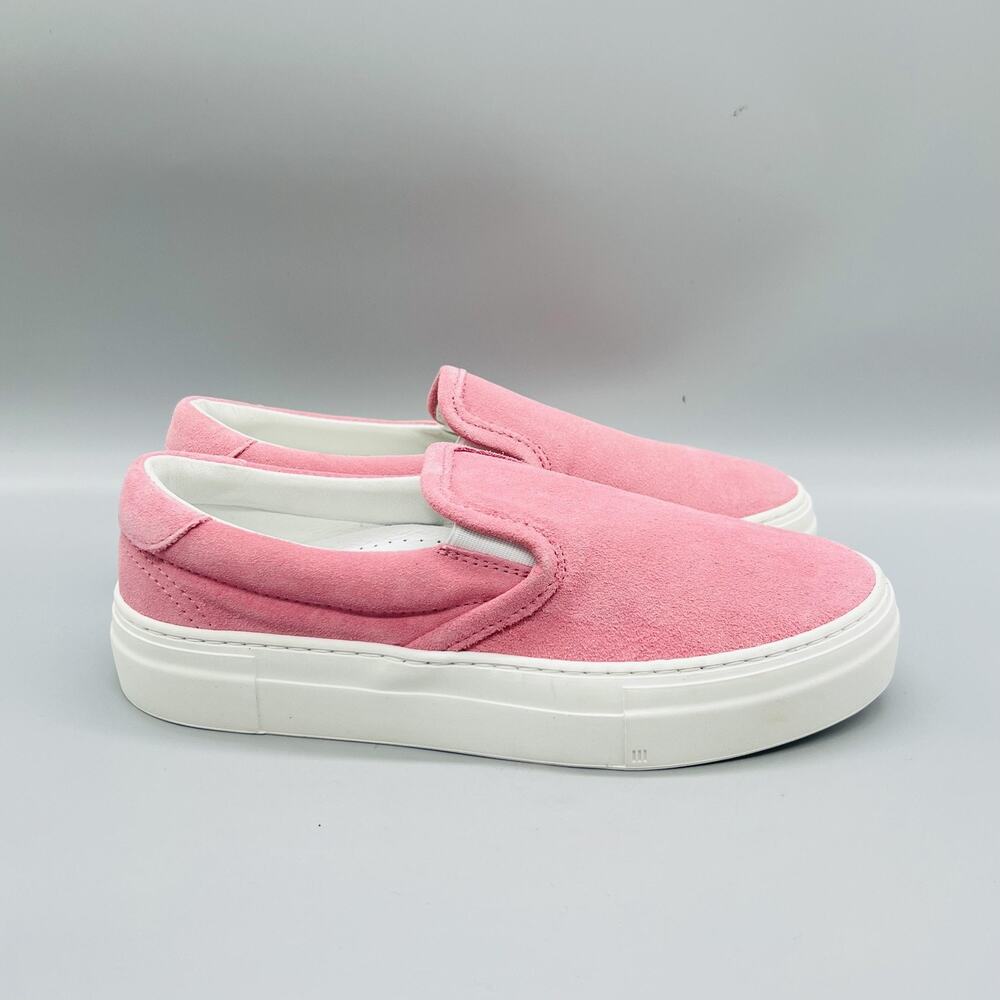 Diemme Shoes Women 7 Pink Suede Slip On Low Top Platform Sneakers Casual Comfort